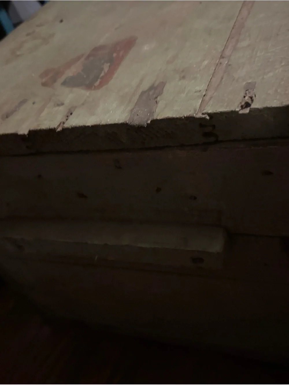 Vintage Painted Wooden Trunk in Sage Green